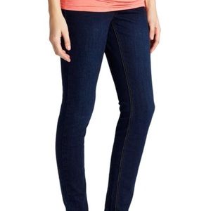 Dark wash maternity pants